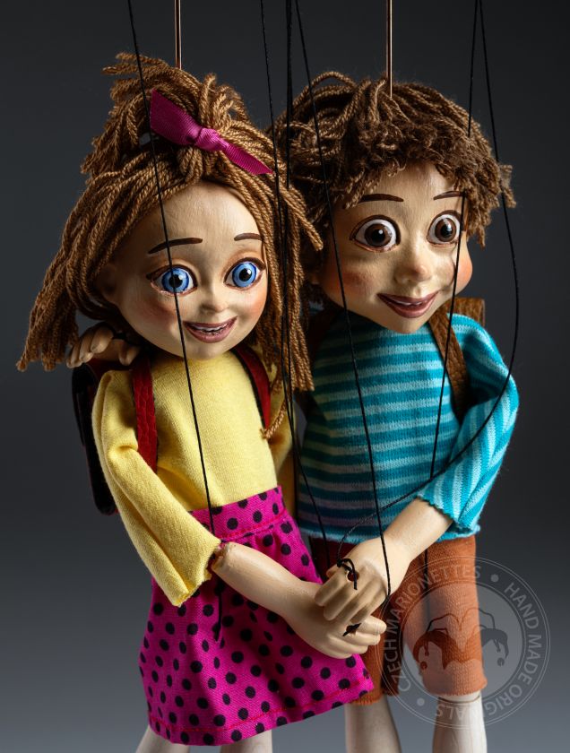 Écolière - Belle marionnette faite à la main