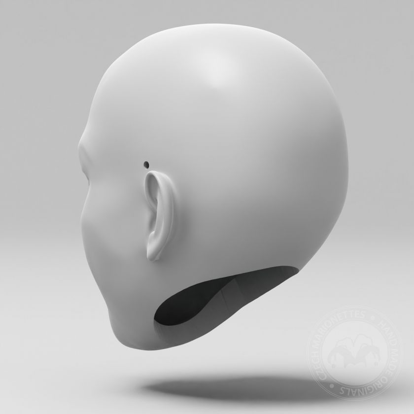 Modello 3D della testa di una ballerina