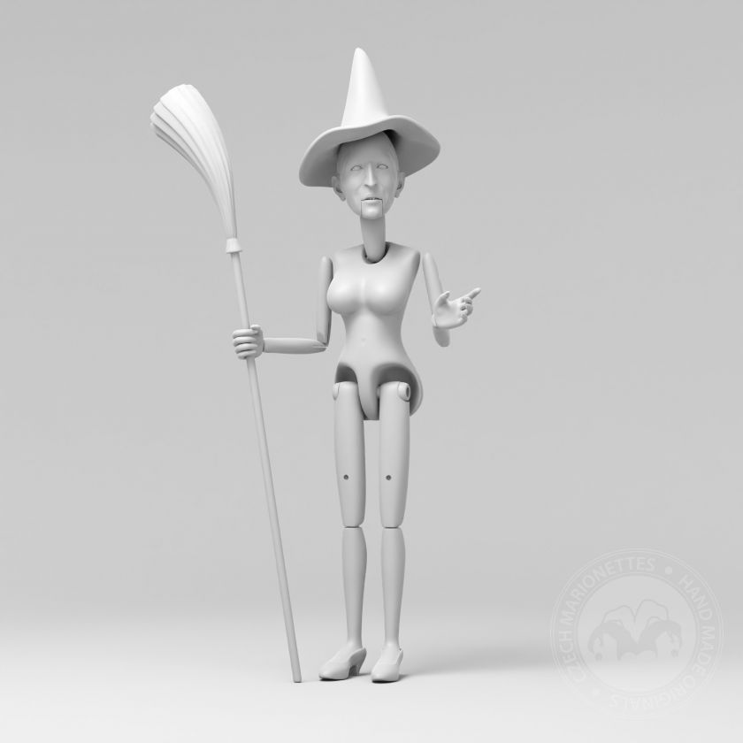 Hexe, Marionette für 3D-Druck