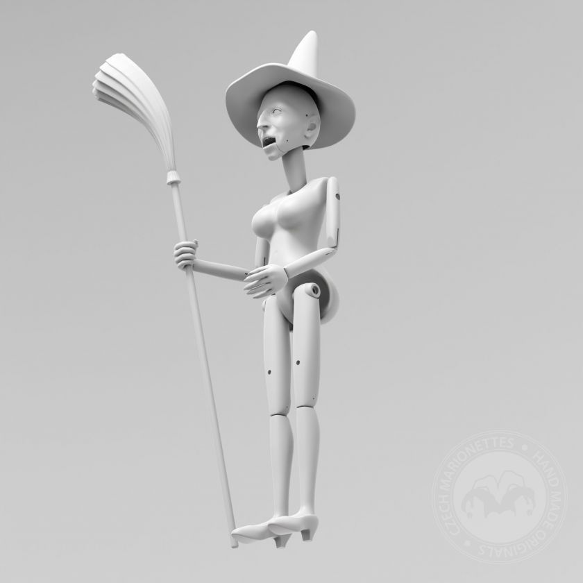 Hexe, Marionette für 3D-Druck