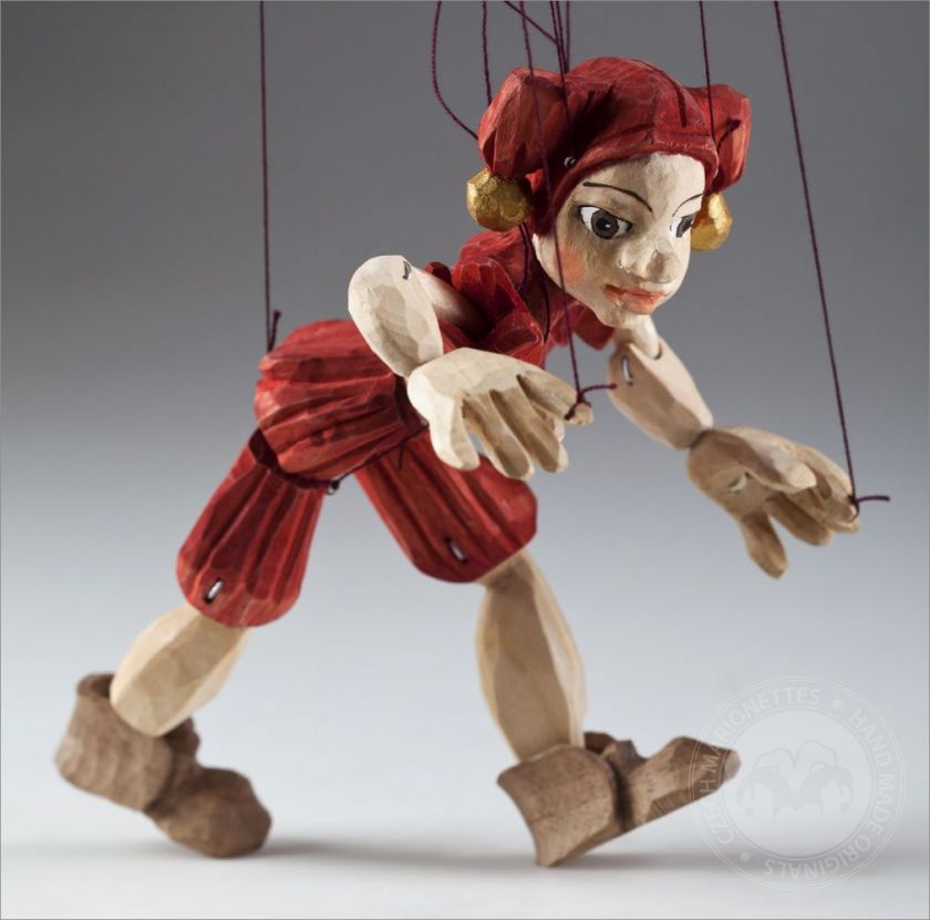 Jester handgeschnitzte Marionette (S-Größe)