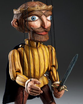 Prince des vieux contes de fées - marionnette rétro sculptée à la main