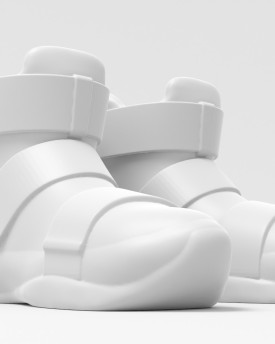 Lebron James, 3D-Modell der "schwarzen" Schuhe eines Spielers für eine 100cm-Marionette