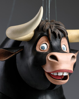 Ferdinad Bull - marionnette chef-d'œuvre en bois sculpté à la main