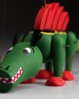 Dragón - Mini Marioneta de Madera