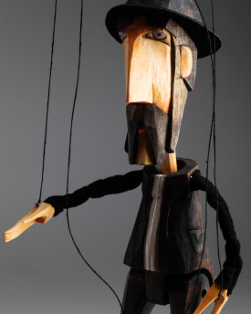 Jew - wooden hand-carved marionette