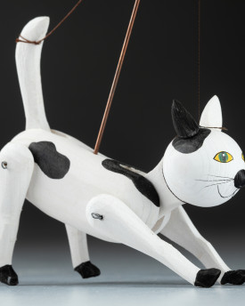 Gato - Marioneta de Madera