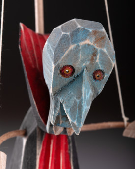 Dracula – Marionnette en bois sculptée à la main en position debout
