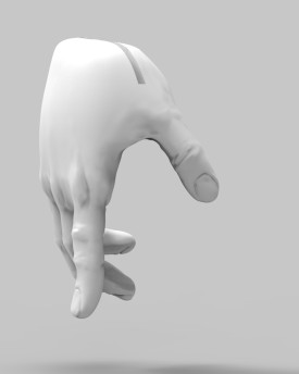 3D Model of pointing hands for 3D print