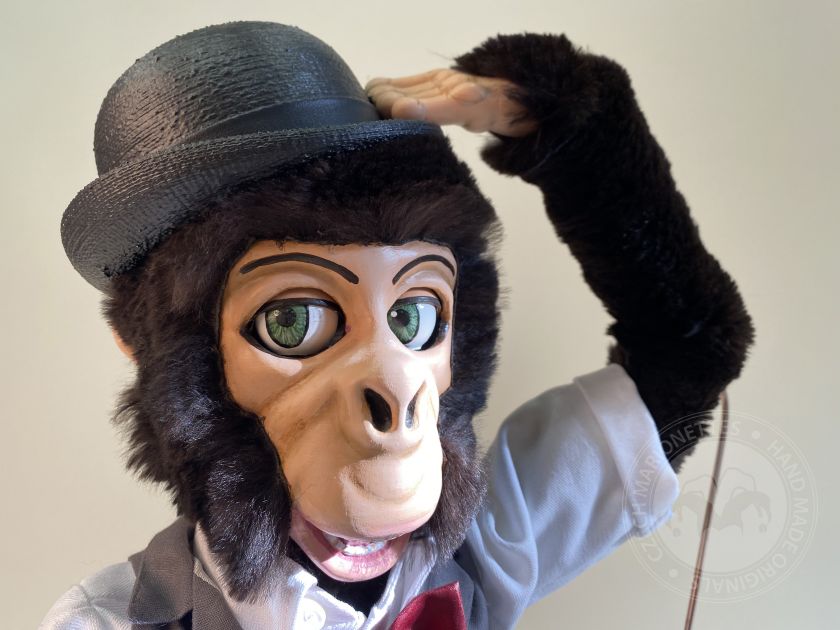 Mr. Monkey Anpassbare Marionette mit Fortschrittlicher Animatronik - Perfekt für Straßenkünstler