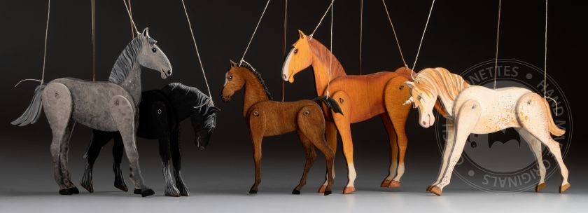 Ginger Horse - Marionnette décorative en bois