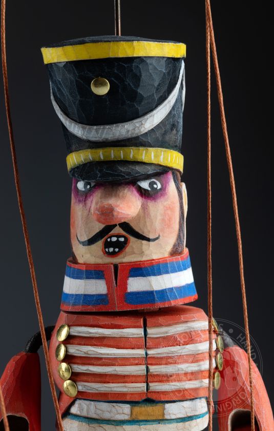 Soldat - Marionnette tchèque en bois