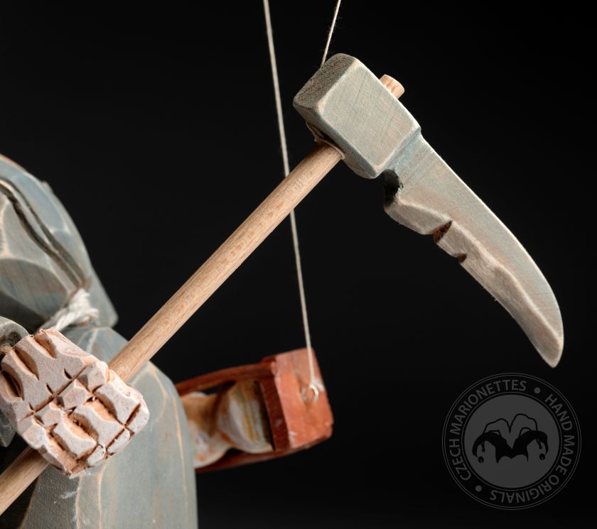 Tod - handgeschnitzte tschechische Marionette aus Holz