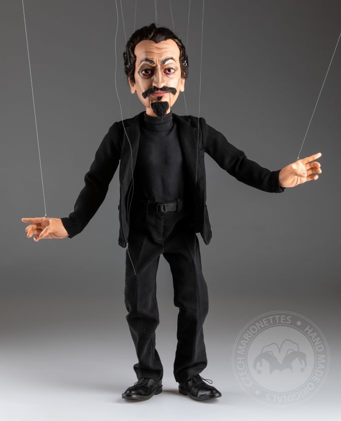 Diavolo - Marionetta realizzata su misura, alta 60 cm, Bocca Mobile