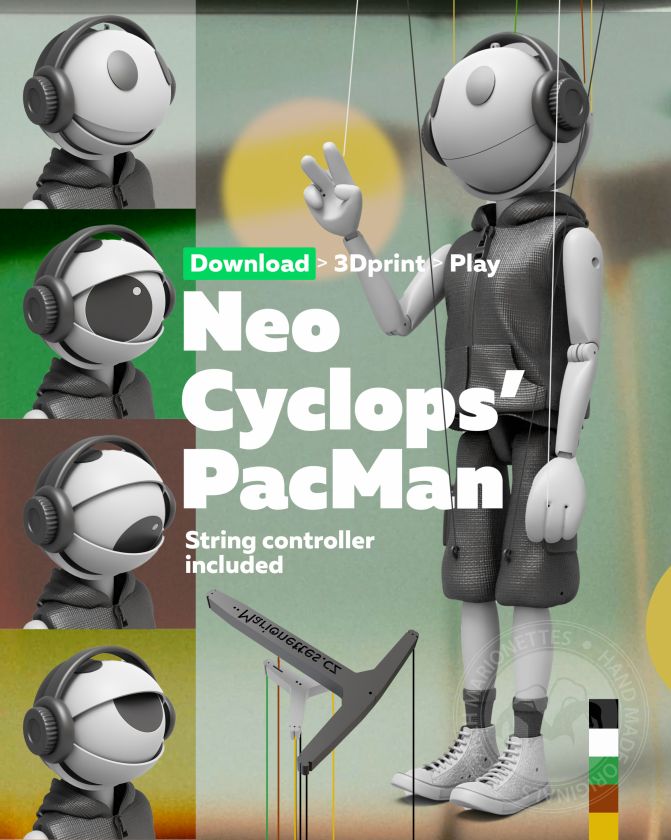 Pacman, 3D Model pro 3D tisk