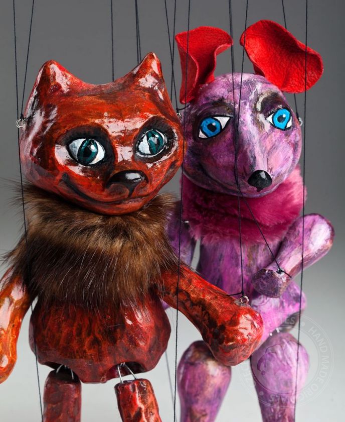 Cat and Mouse Czech Marionettes