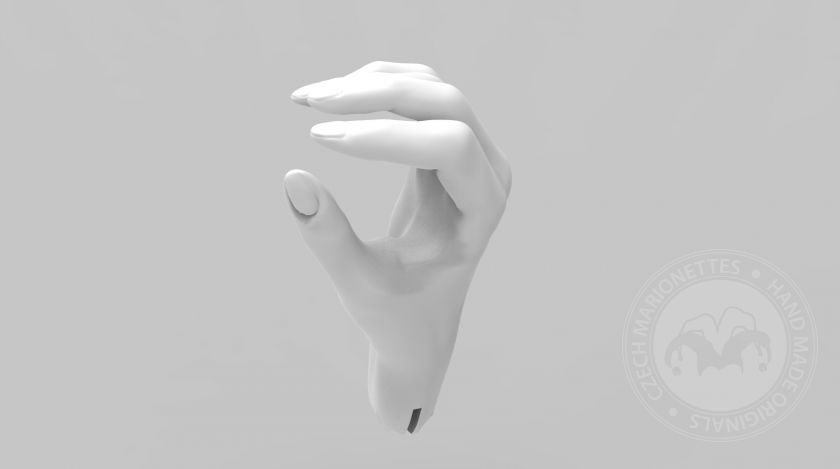 Greifen Hand 3D Modell der Hände einer Frau für den 3D-Druck
