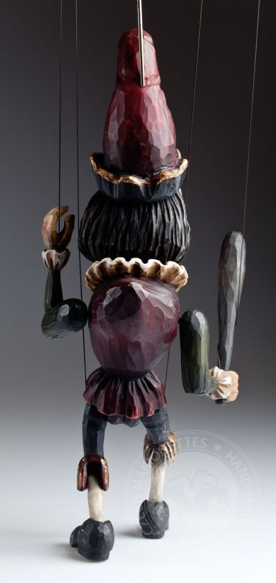 M. Punch sculpté à la main comme marionnette marionnette