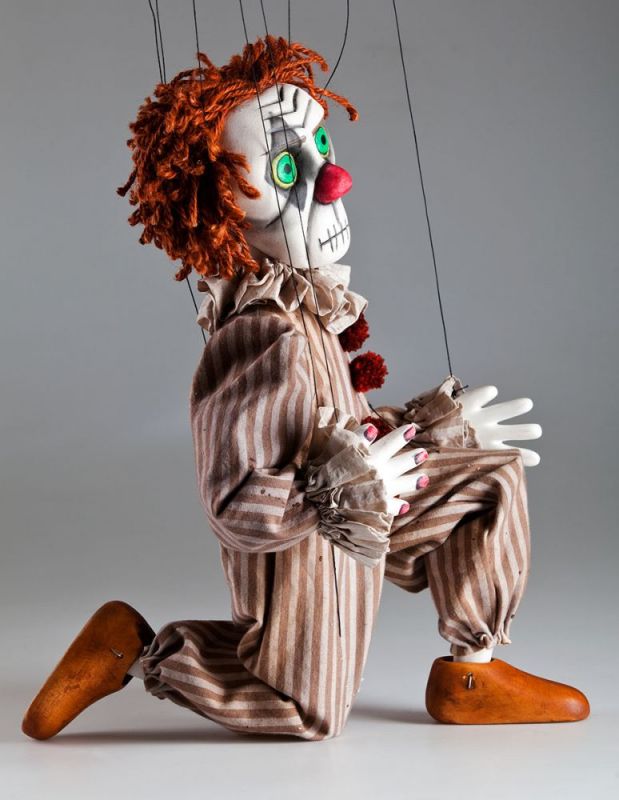 Creepy Clown Handcarved Czech