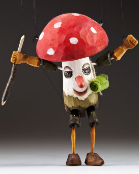 Fliegenpilz Holzmarionette