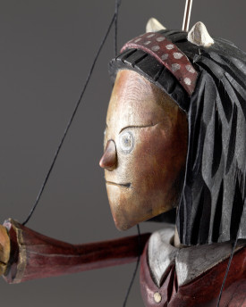 Superstar Dame Diable - une marionnette en bois au look original