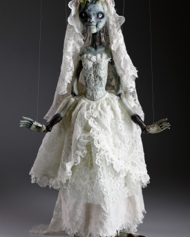 Angie maßgeschneiderte Marionette (90 cm groß) - beweglicher Mund und Augen