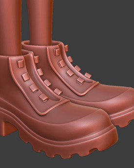 Bottes militaires, Modèle 3D de chaussures pour marionnette 100cm