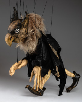 Iroquois - marionnette en bois sculptée à la main