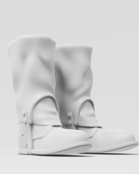 Bottes hautes en cuir, modèle imprimable en 3D pour marionnette