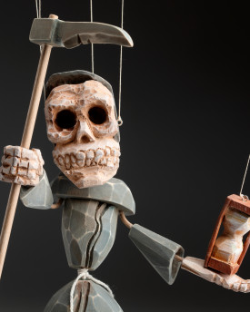 Tod - handgeschnitzte tschechische Marionette aus Holz