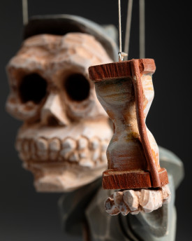 Tod - handgeschnitzte tschechische Marionette aus Holz