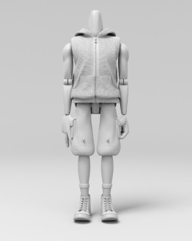 Modèle de corps avec gilet pour l'impression 3D