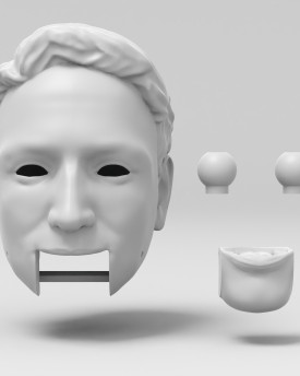 3D-Modell des Kopfes eines jungen Mannes