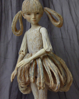 Hand-carved marionettes - lovely portraits of ladies