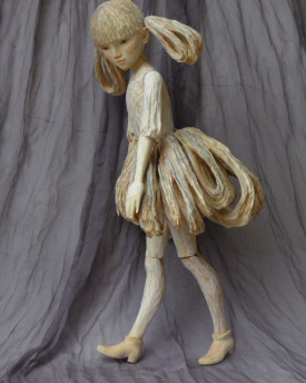 Hand-carved marionettes - lovely portraits of ladies