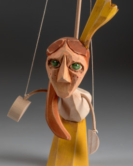 Prinzessin - hölzerne handgeschnitzte stehende Marionette