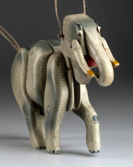 Antiker tschechisch Elefant - Marionette