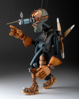 Moustique Aviateur – Marionnette originale sculptée à la main