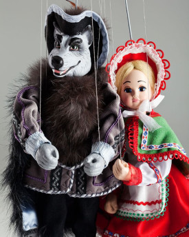 Little Red Riding Hood and the Wolf - puppets in beautiful costumes