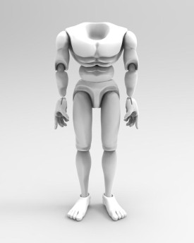 3D Modèle du corps d'un lutteur pour l'impression 3D