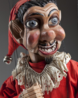 Kasper mit beweglichem Mund - antike Marionette