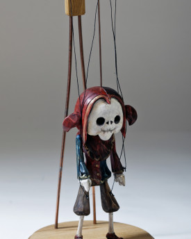 Superestrella Bufón muerto + soporte especial para marionetas