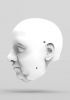 foto: 3D Model of a man with double chin head for 3D print 130 mm